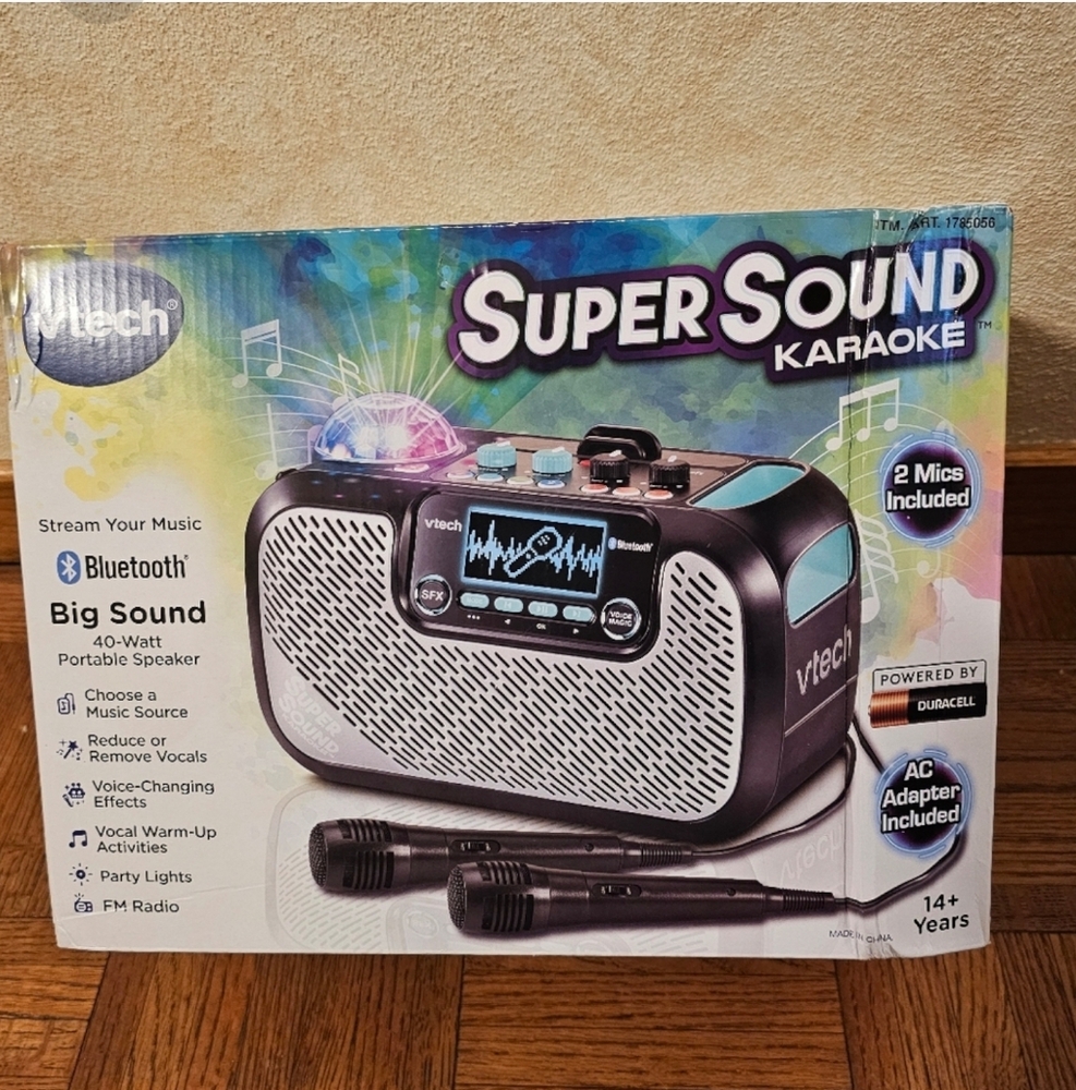 KARAOKE MACHINE VTECH SUPERSOUND SYSTEM PORTABLE DEVICE HOME ADUL…